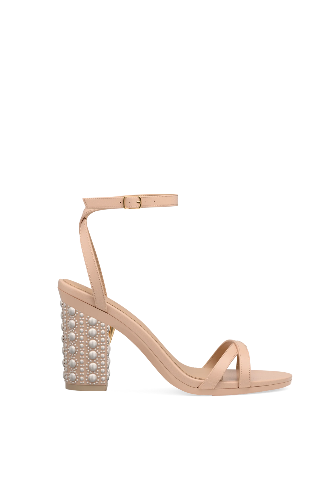 Block Heel Kit 4 Sand Satin Pearl